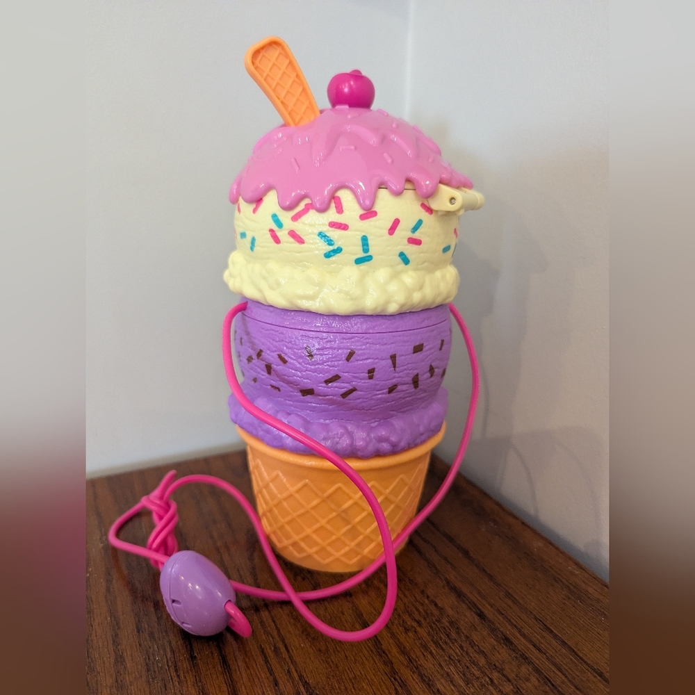 Polly Pocket Spin ‘n Surprise Compact Playset Ice Cream Cone Shaped Playground